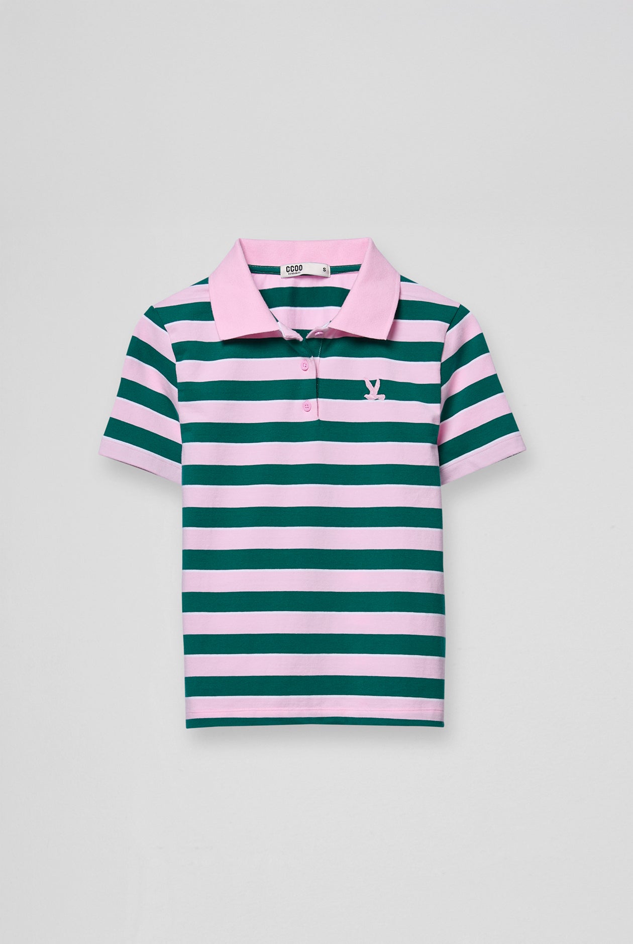 PINK STRIPED POLO Pink / L