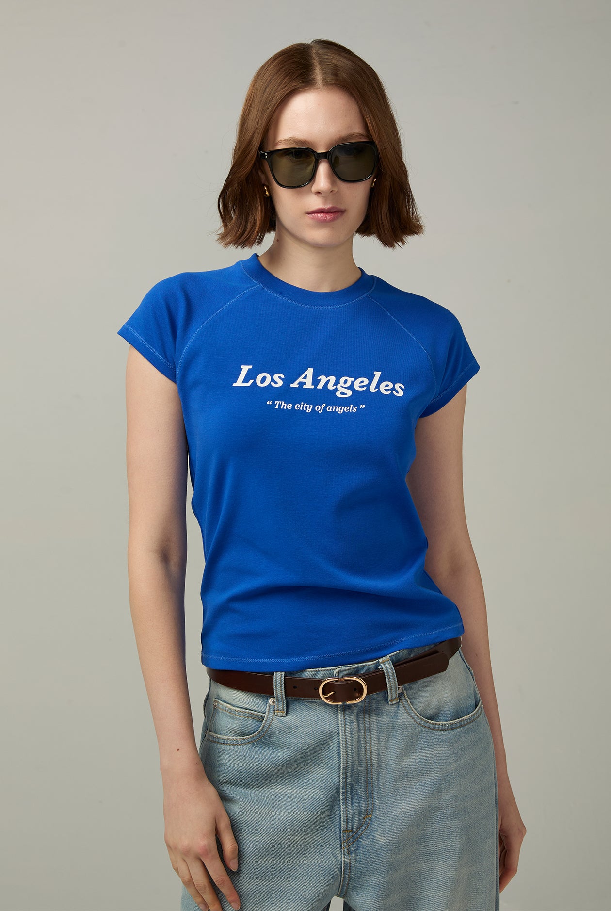 LOS ANGELES RAGLAN TEE Blue / L