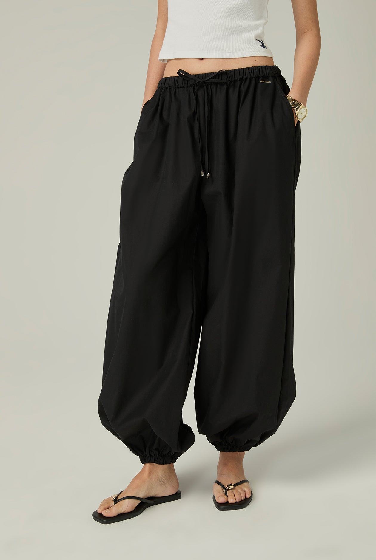 HIGH-WAIST HAREM PANTS - CC Double O Official Store