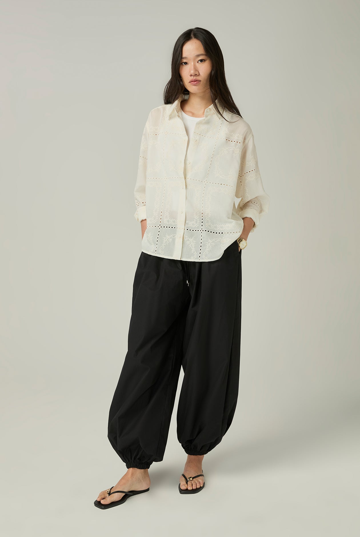 HIGH-WAIST HAREM PANTS - CC Double O Official Store