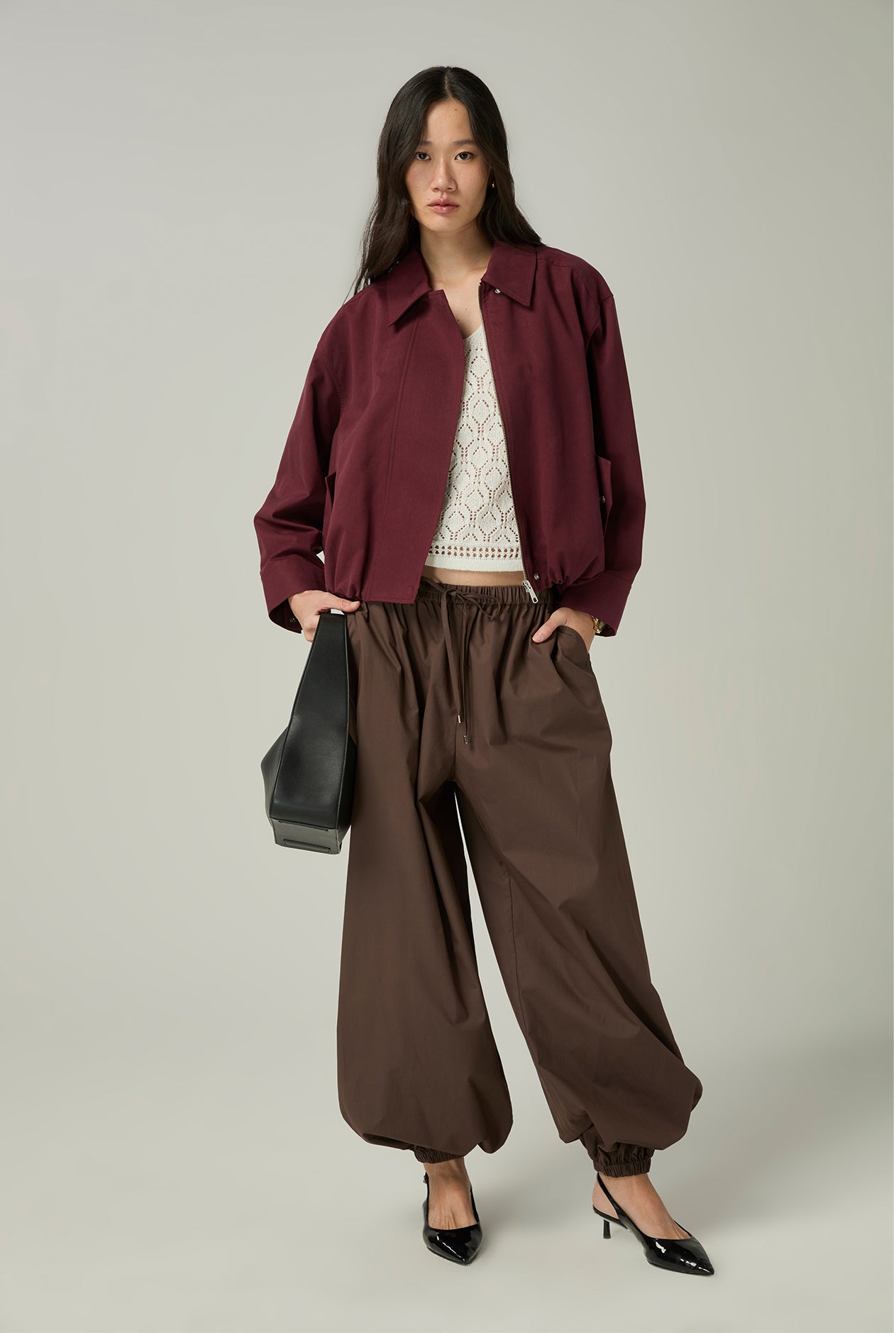 HIGH-WAIST HAREM PANTS - CC Double O Official Store