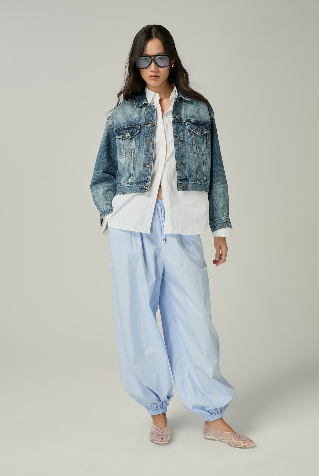HIGH-WAIST STRIPED HAREM PANTS - CC Double O Official Store