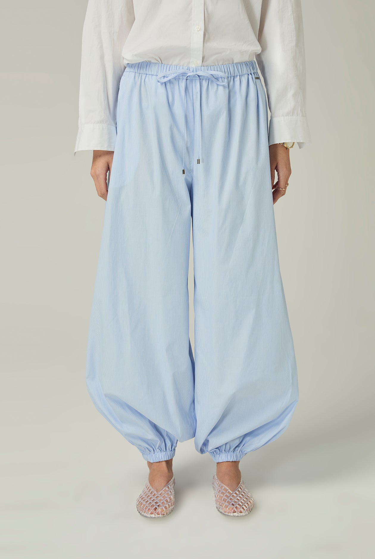 HIGH-WAIST STRIPED HAREM PANTS - CC Double O Official Store