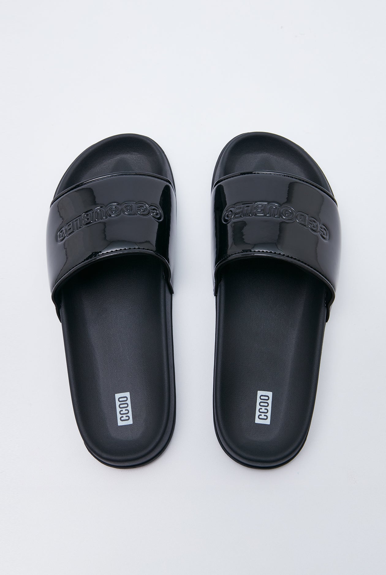 LOGO EMBOSSED POOL SLIDE SANDALS