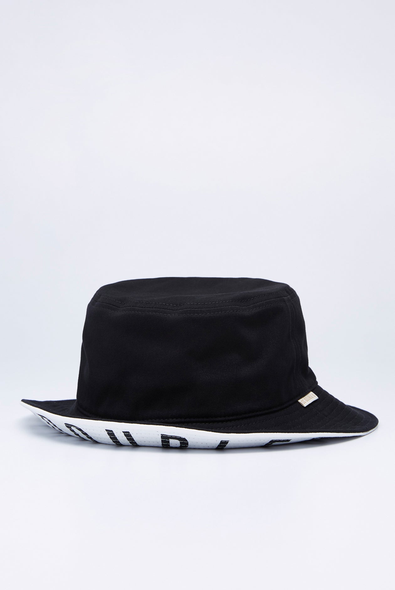 BLACK LOGO BAND BUCKET HAT
