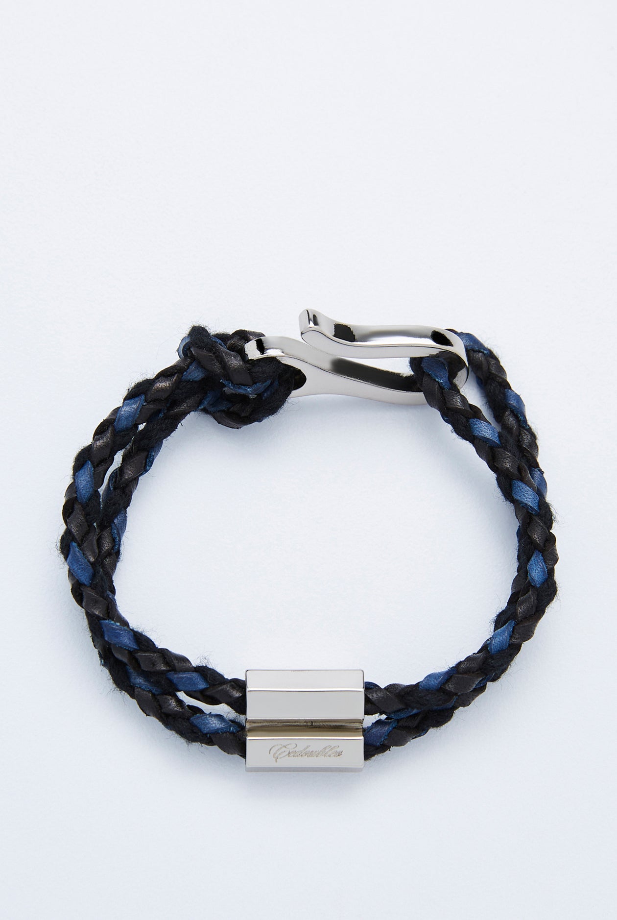 BRAIDED LEATHER HOOK BRACELET
