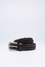 BRAIDED LEATHER BELT Brown / 38-40