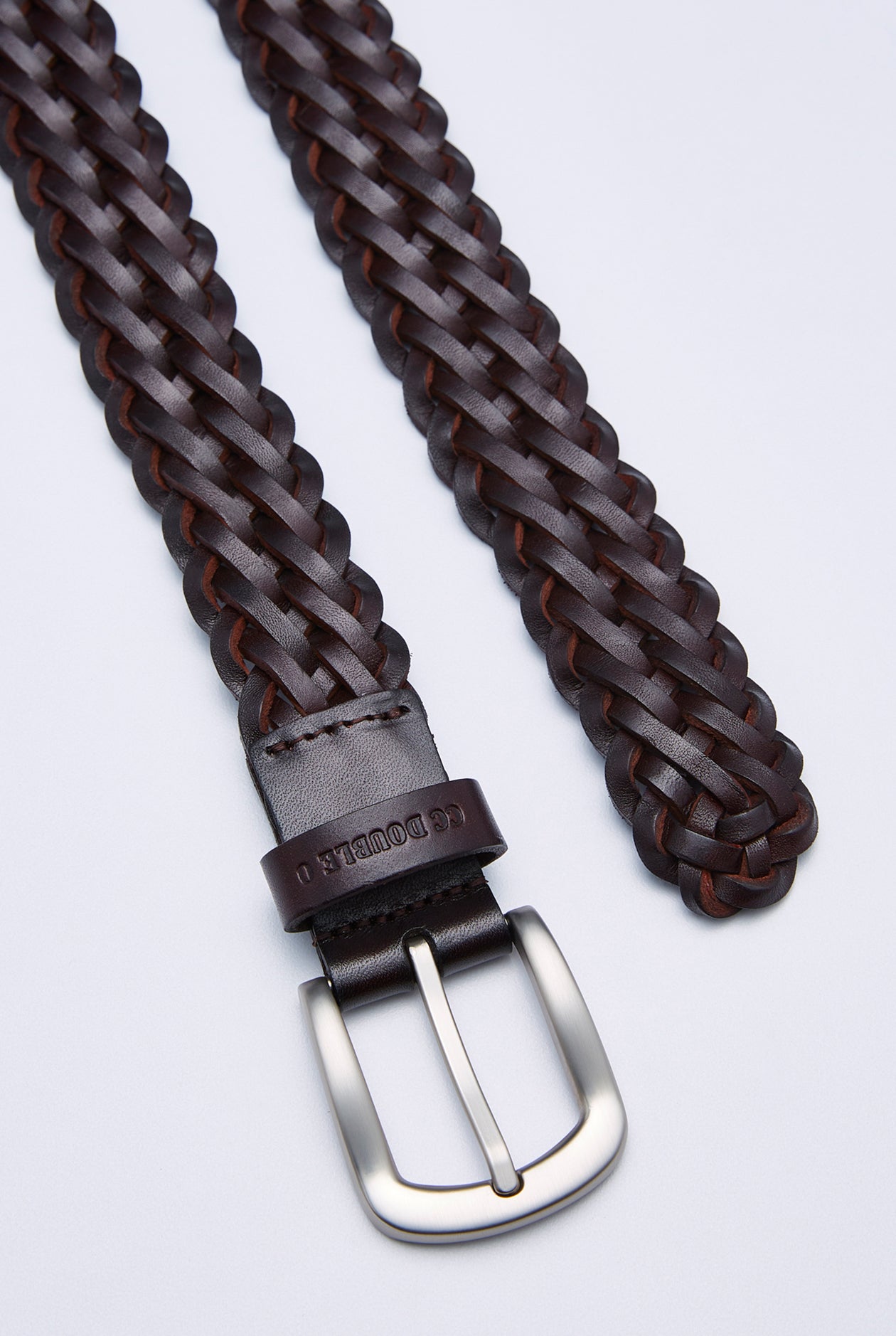 BRAIDED LEATHER BELT Brown / 38-40