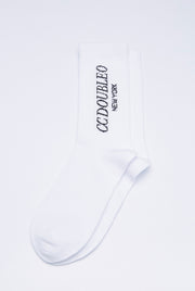 LOGO CREW SOCKS White / F
