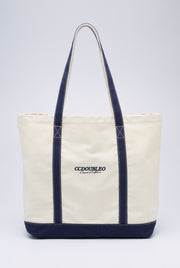 EMBROIDERED LOGO CANVAS TOTE BAG