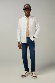 DESTROYED MID BLUE WASH SLIM JEANS Dark Blue / 38