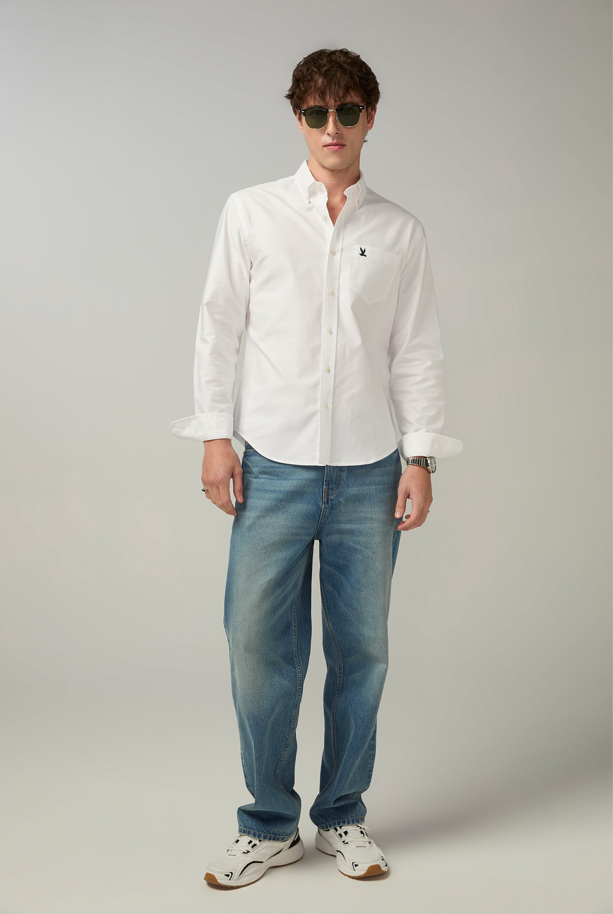 BLUE WASH LOOSE JEANS Light Blue / 38