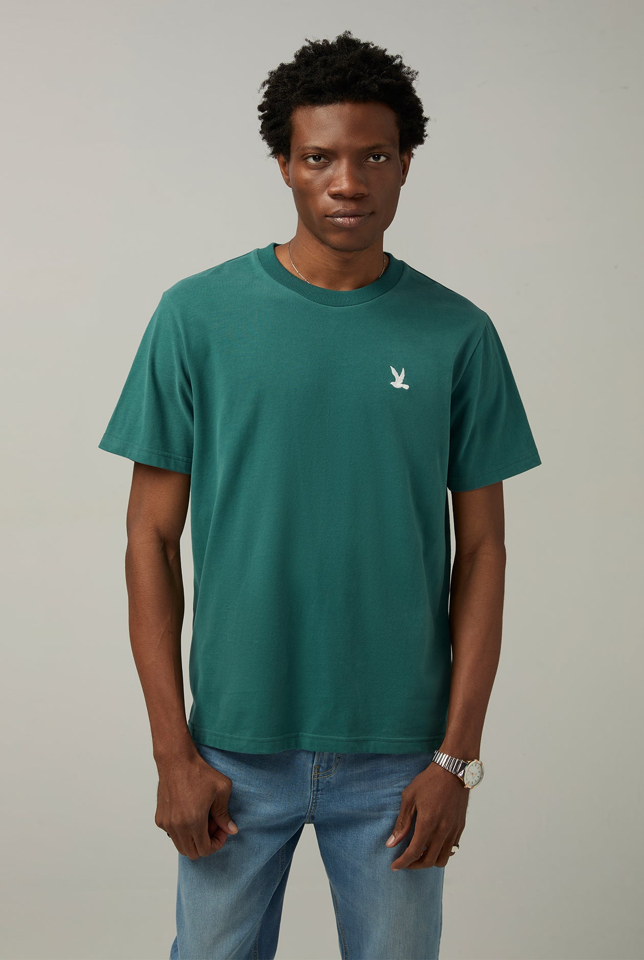 ACCENT COLOR BIRD LOGO SIGNATURE TEE