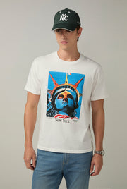 STATUE OF LIBERTY GRAPHIC TEE White / XXL
