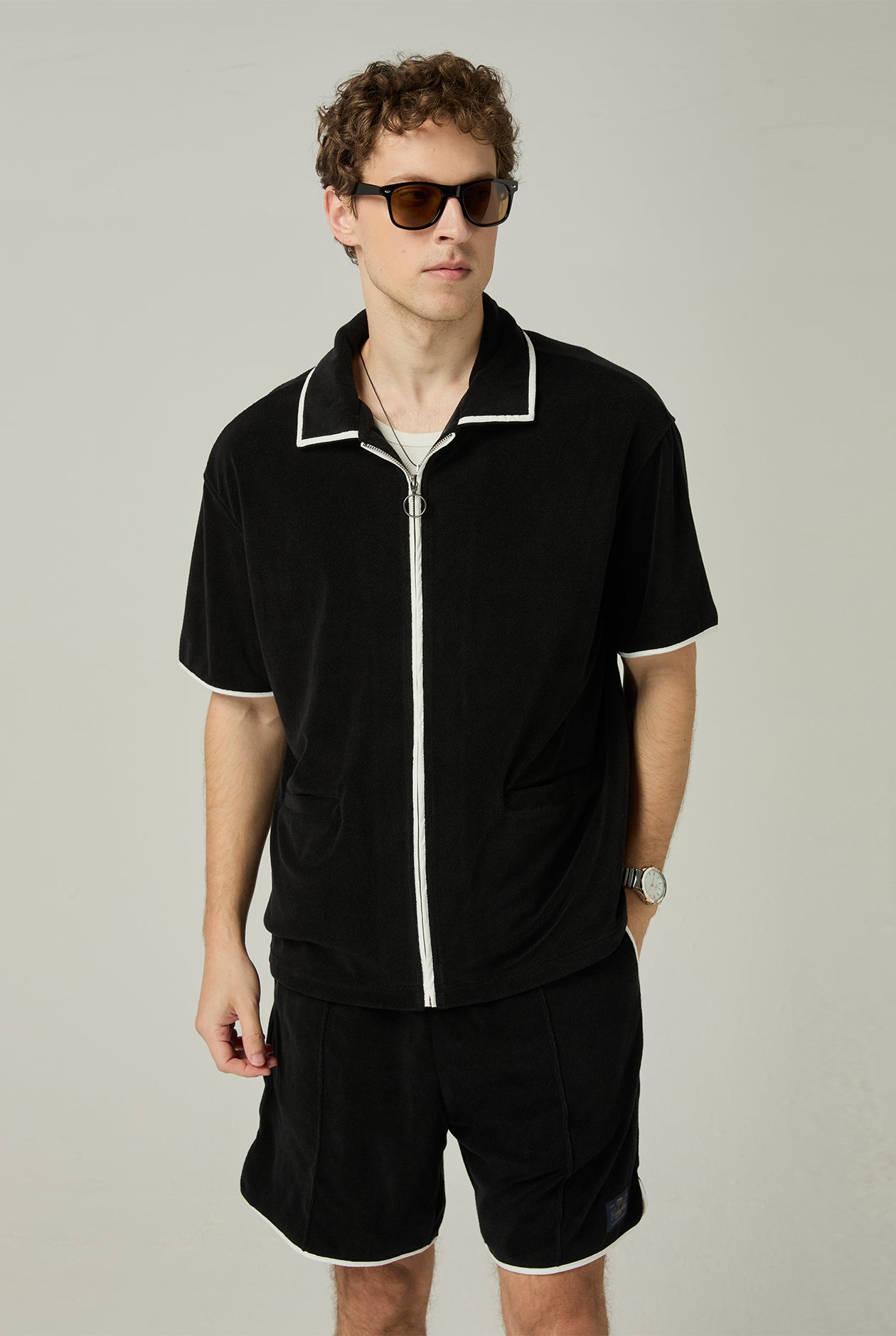TERRY ZIPPER SHIRT
