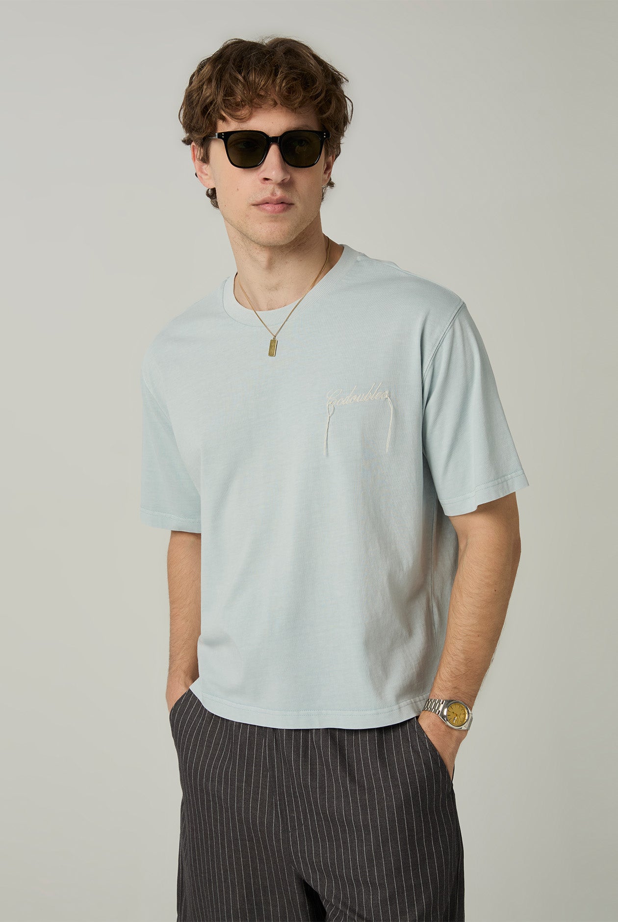 GARMENT DYED LOGO BOXY TEE - CC Double O Official Store