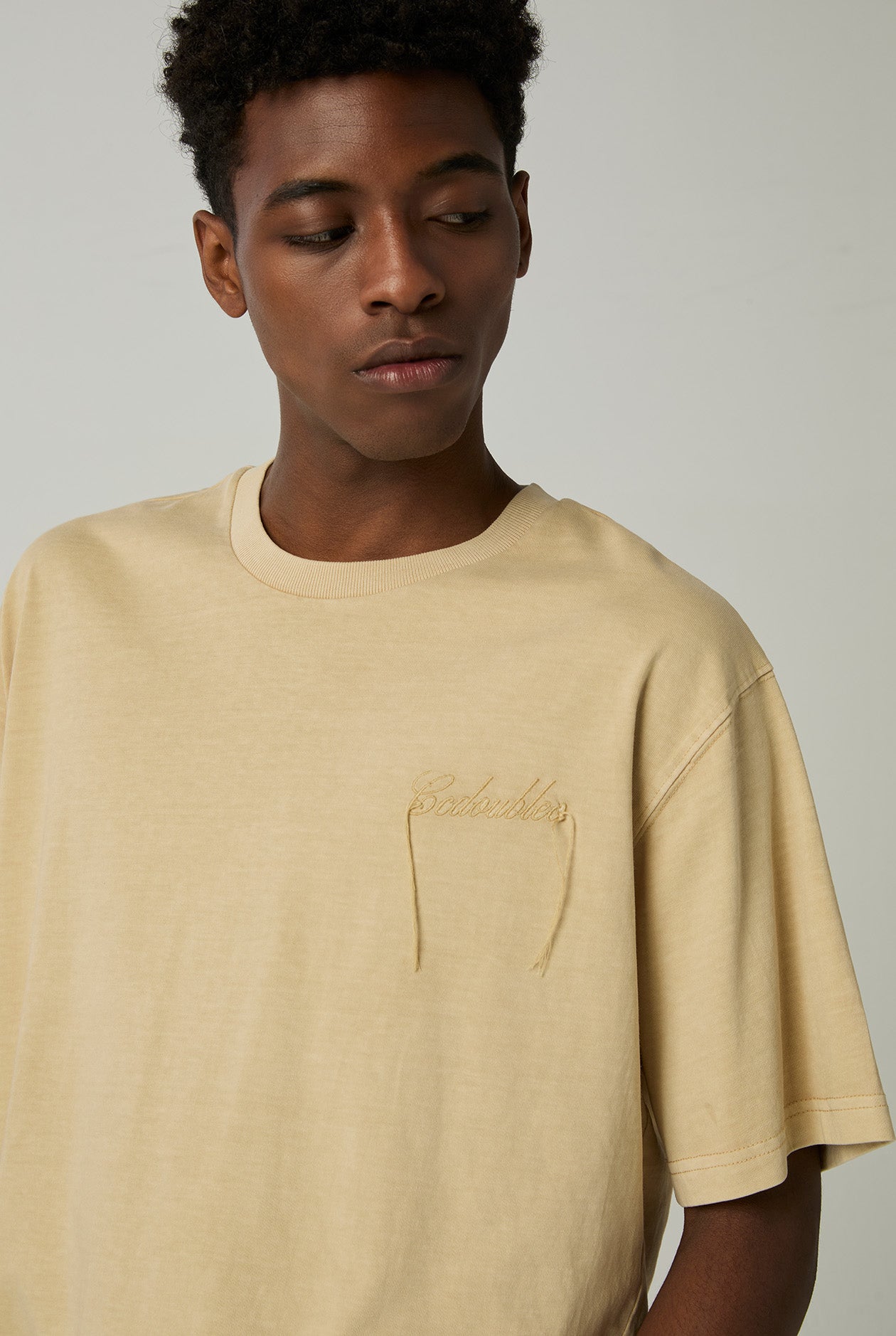 GARMENT DYED LOGO BOXY TEE - CC Double O Official Store