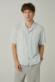 JACQUARD STRIPED BUTTON SHIRT