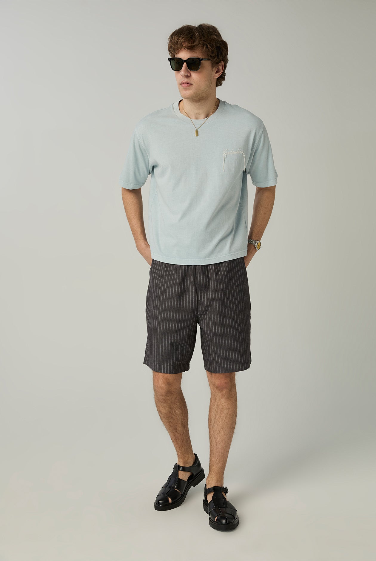 EASY WIDE STRIPED SHORTS