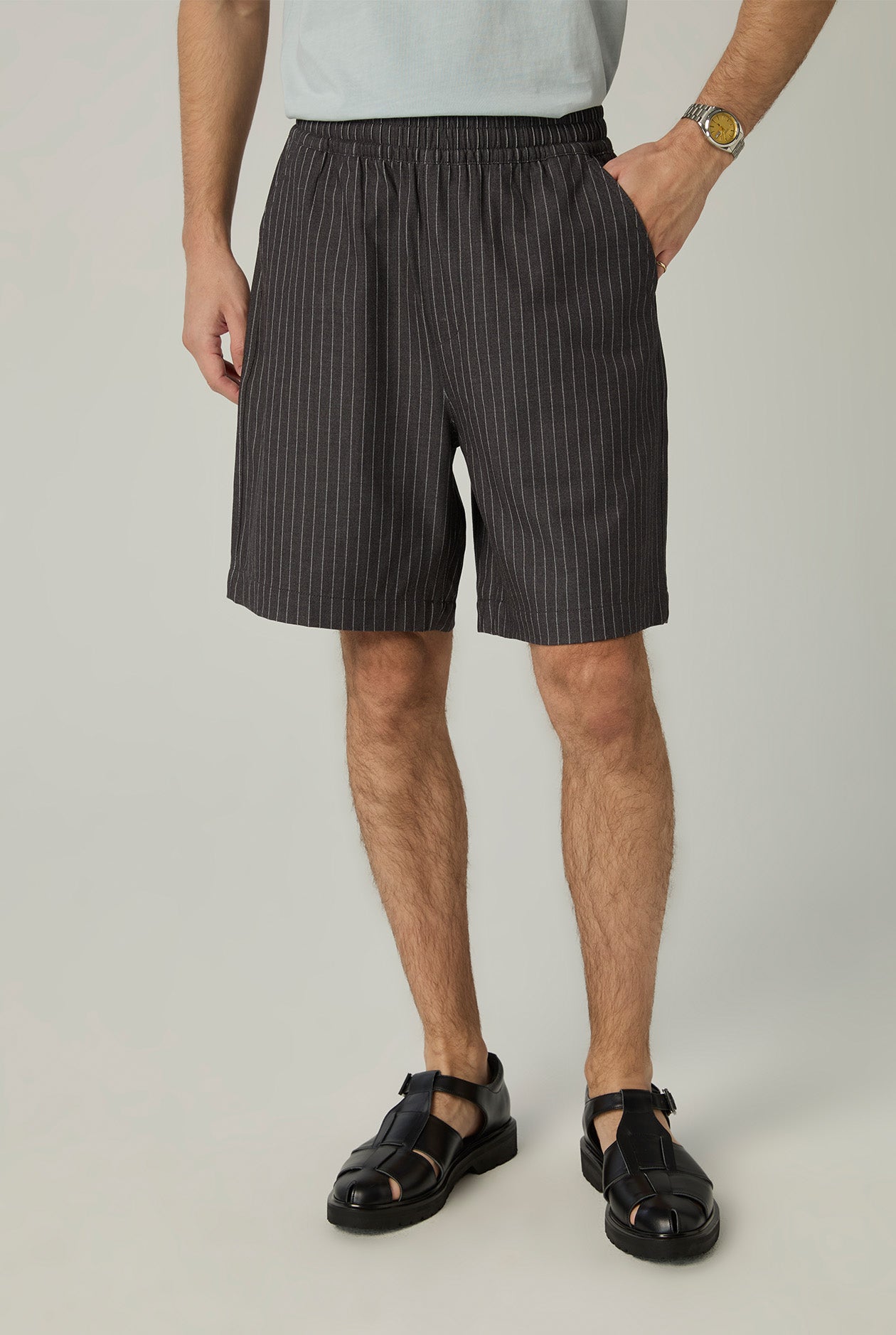 EASY WIDE STRIPED SHORTS