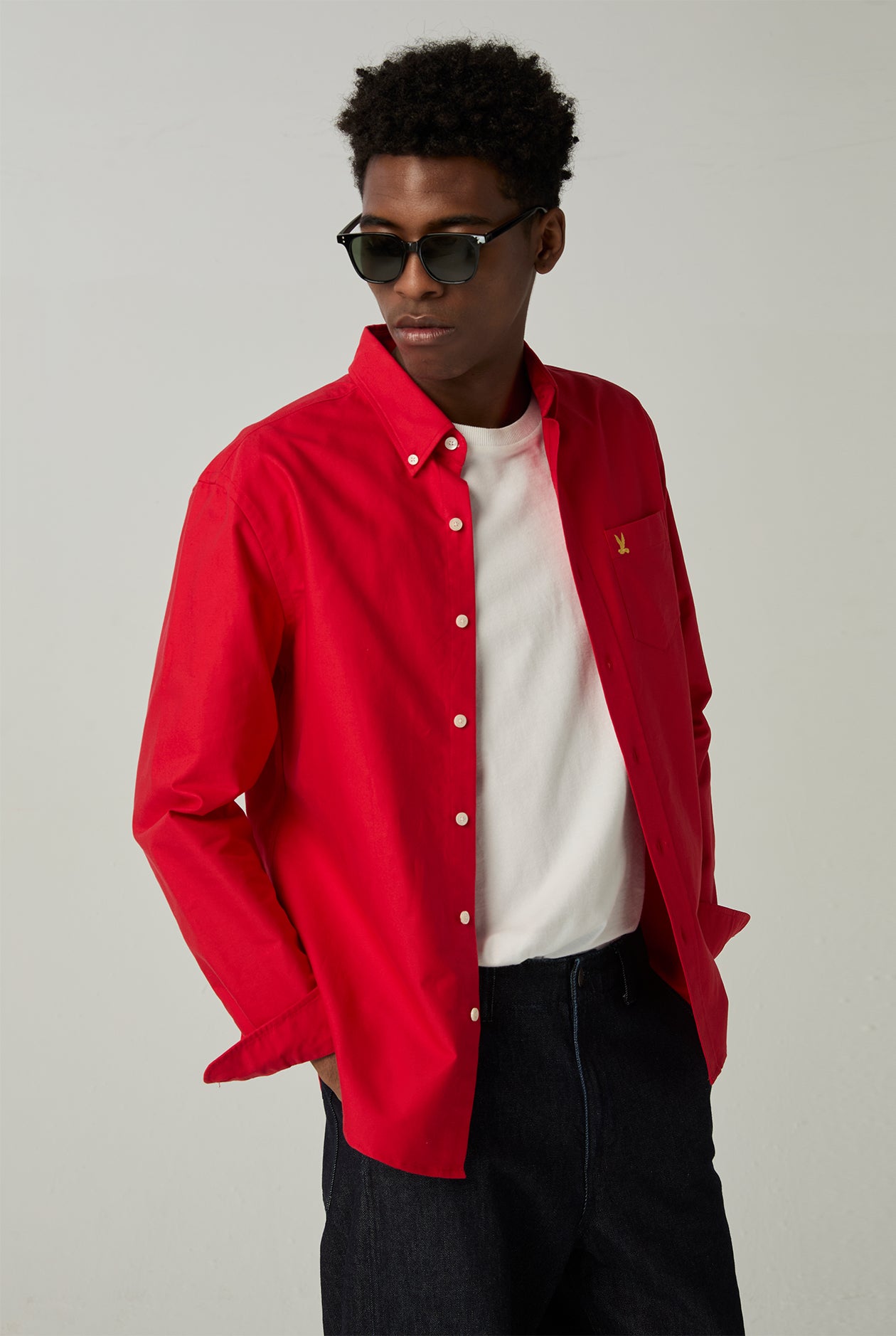 EMBROIDERED GOLDEN BIRD LOGO SIGNATURE SHIRT - CC Double O Official Store