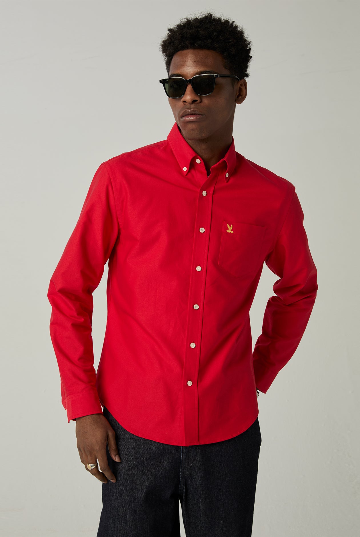 EMBROIDERED GOLDEN BIRD LOGO SIGNATURE SHIRT - CC Double O Official Store