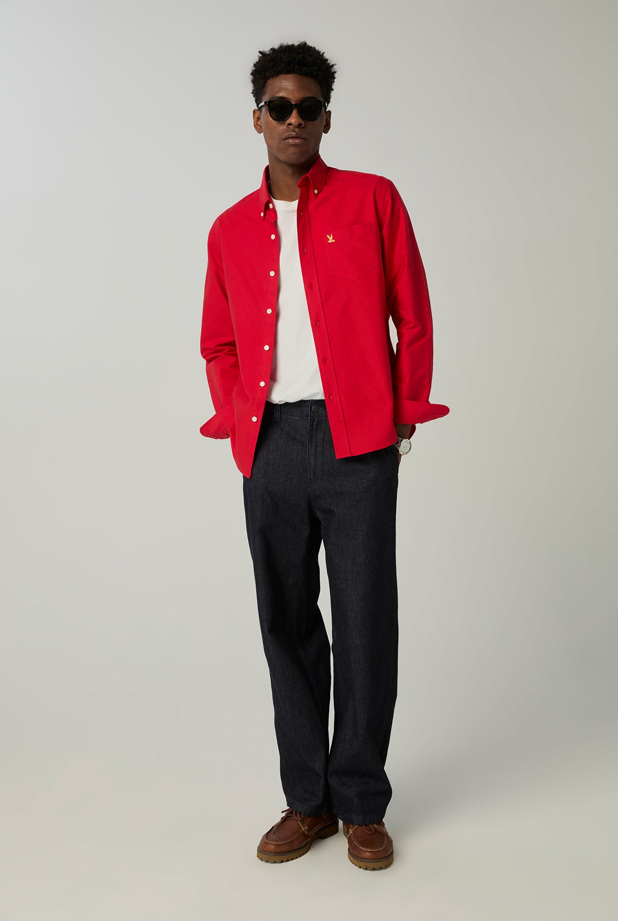 EMBROIDERED GOLDEN BIRD LOGO SIGNATURE SHIRT - CC Double O Official Store