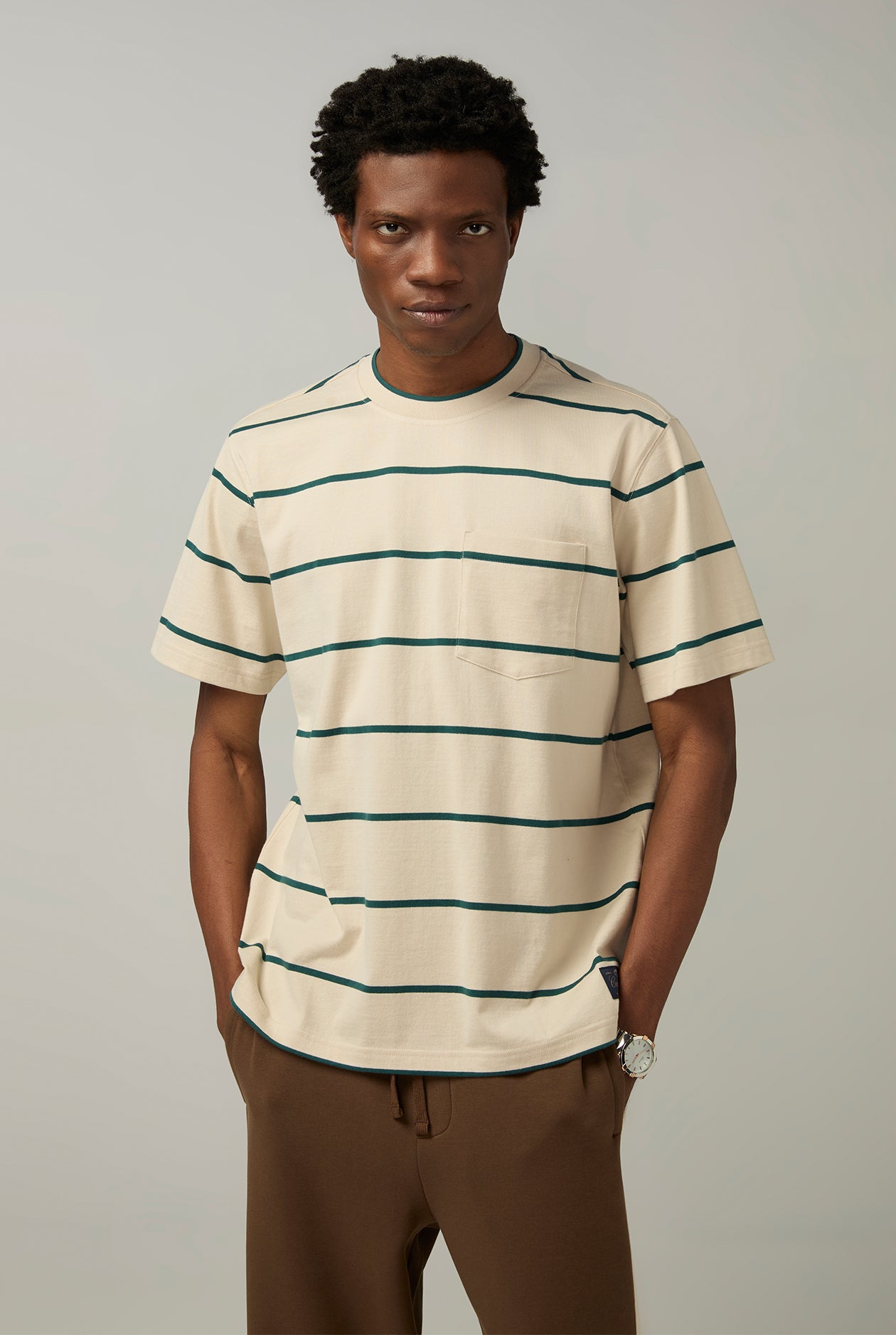 STRIPED POCKET TEE