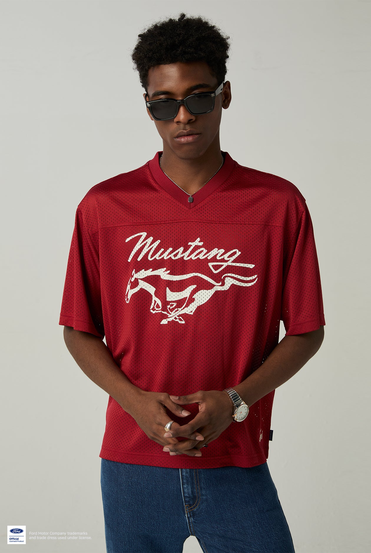 MUSTANG MESH JERSEY TEE