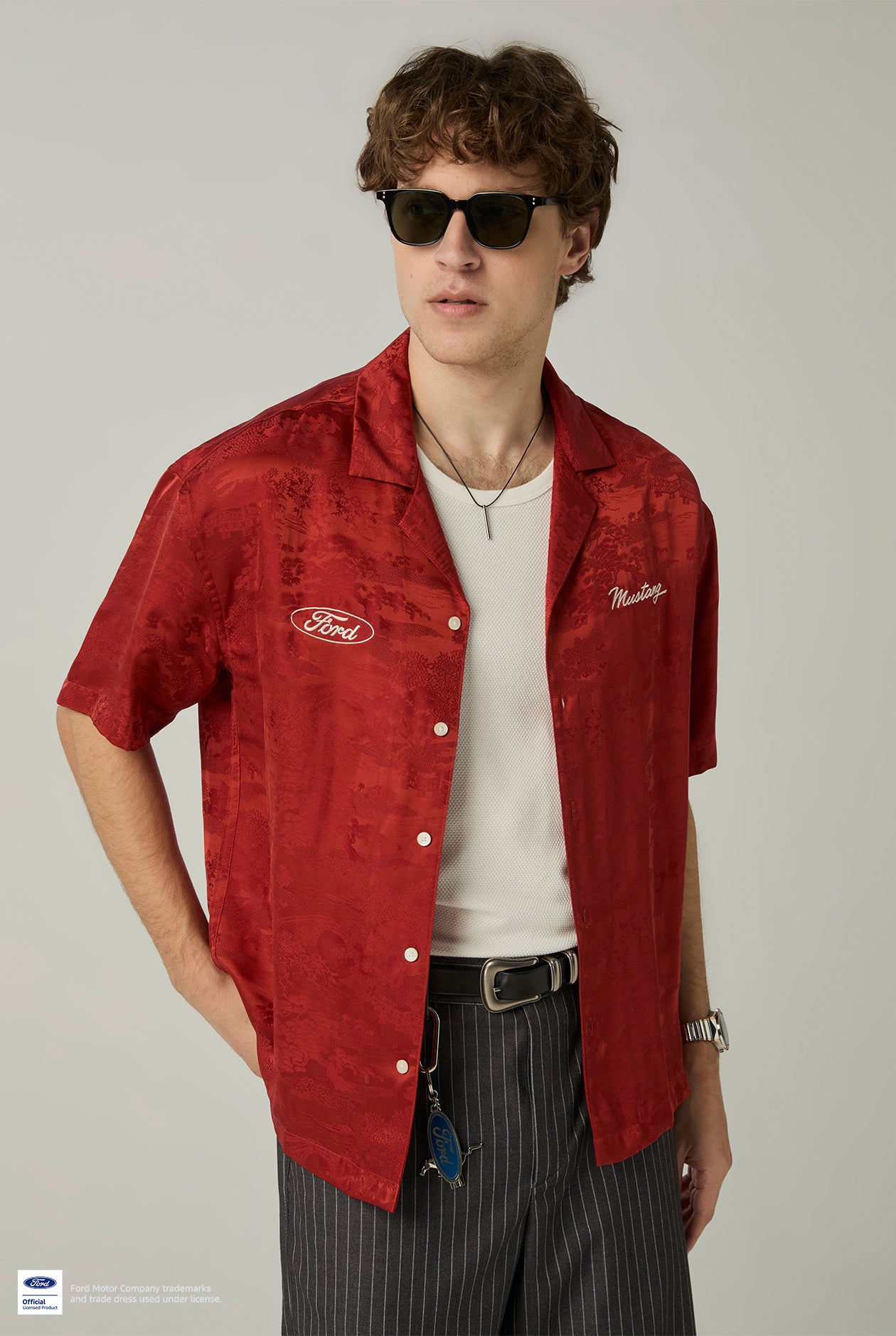 MUSTANG JACQUARD CAMP SHIRT - CC Double O Official Store