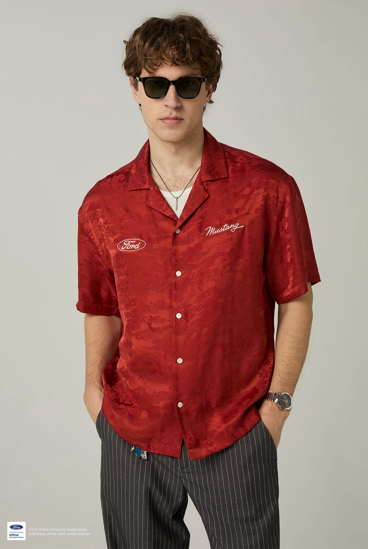 MUSTANG JACQUARD CAMP SHIRT - CC Double O Official Store