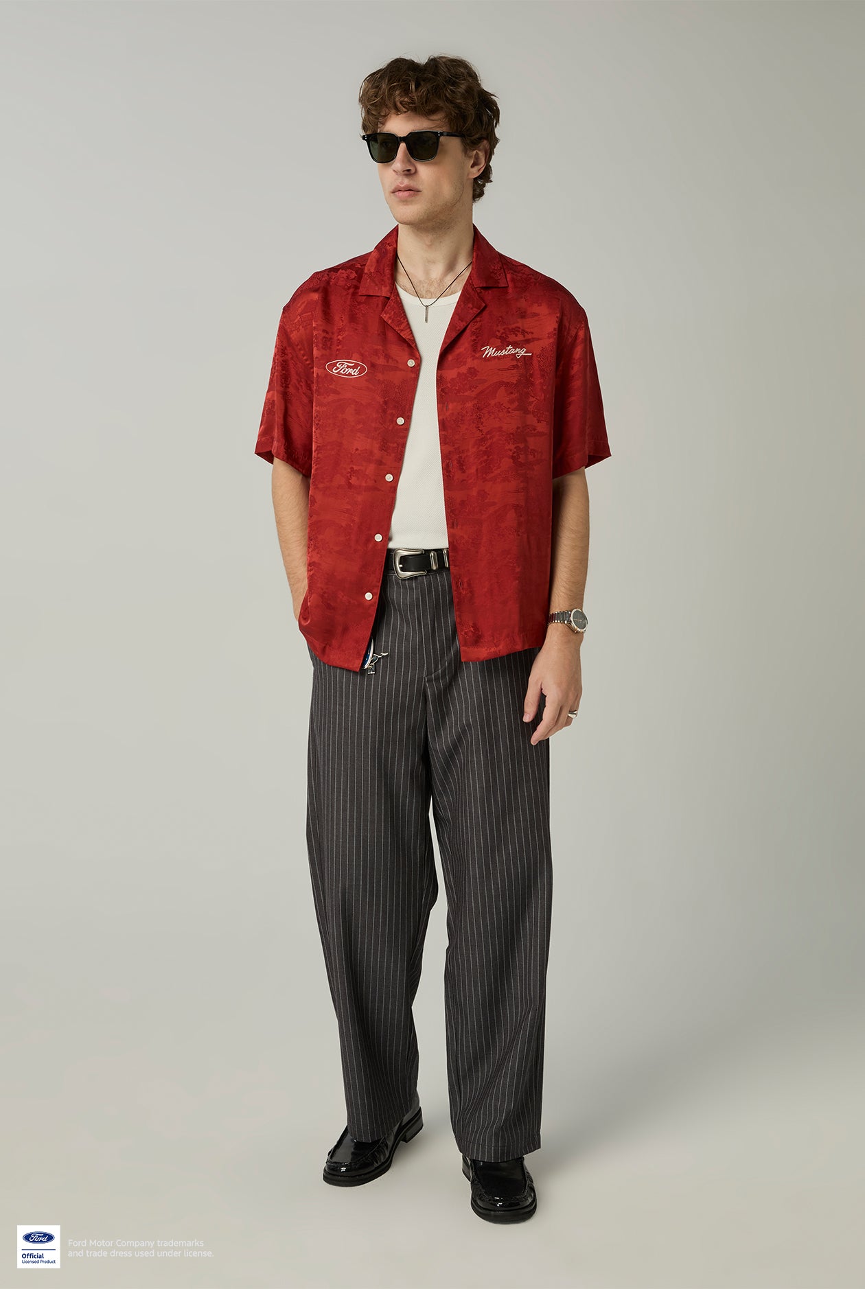 MUSTANG JACQUARD CAMP SHIRT - CC Double O Official Store