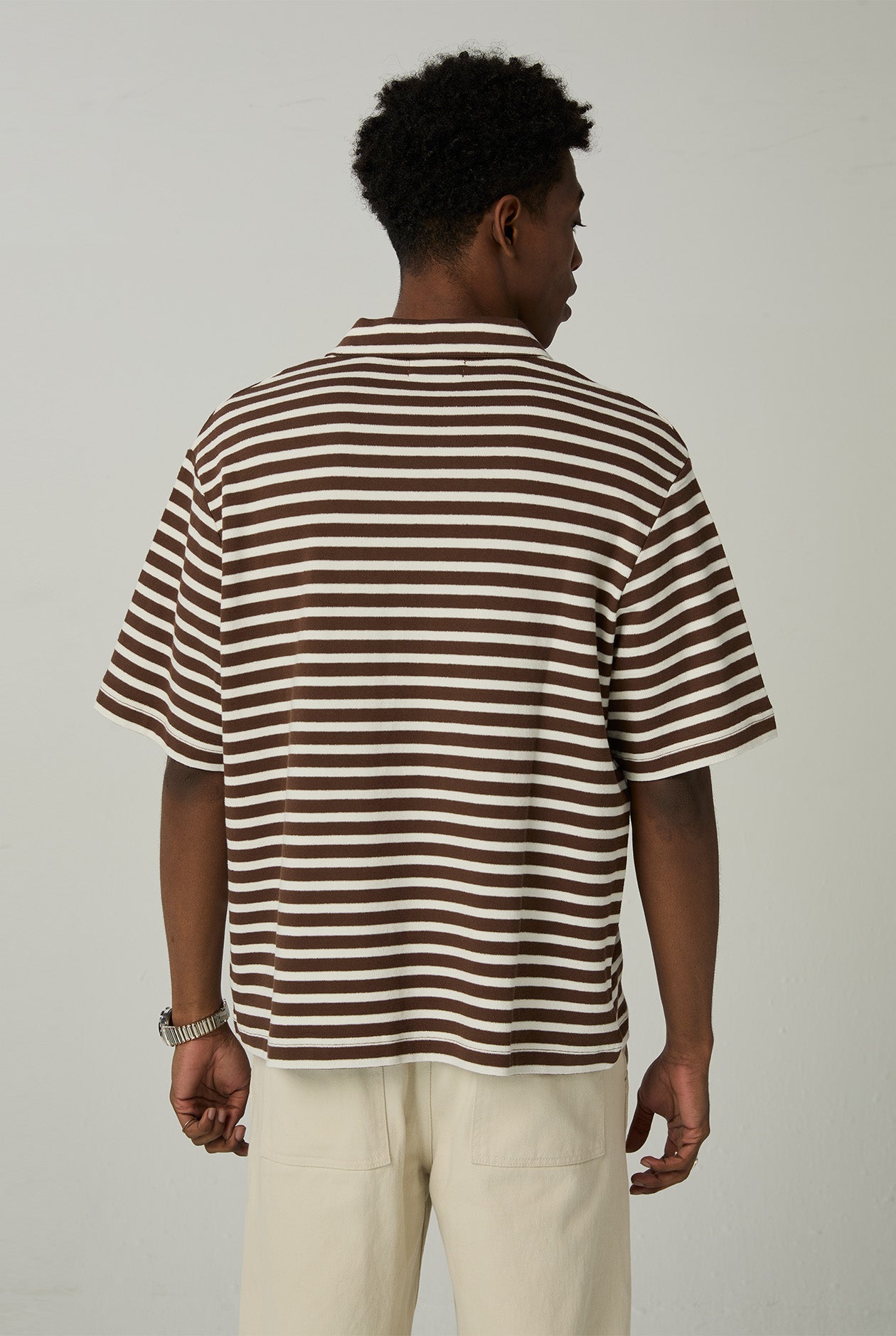 RELAXED STRIPE POLO SHIRT