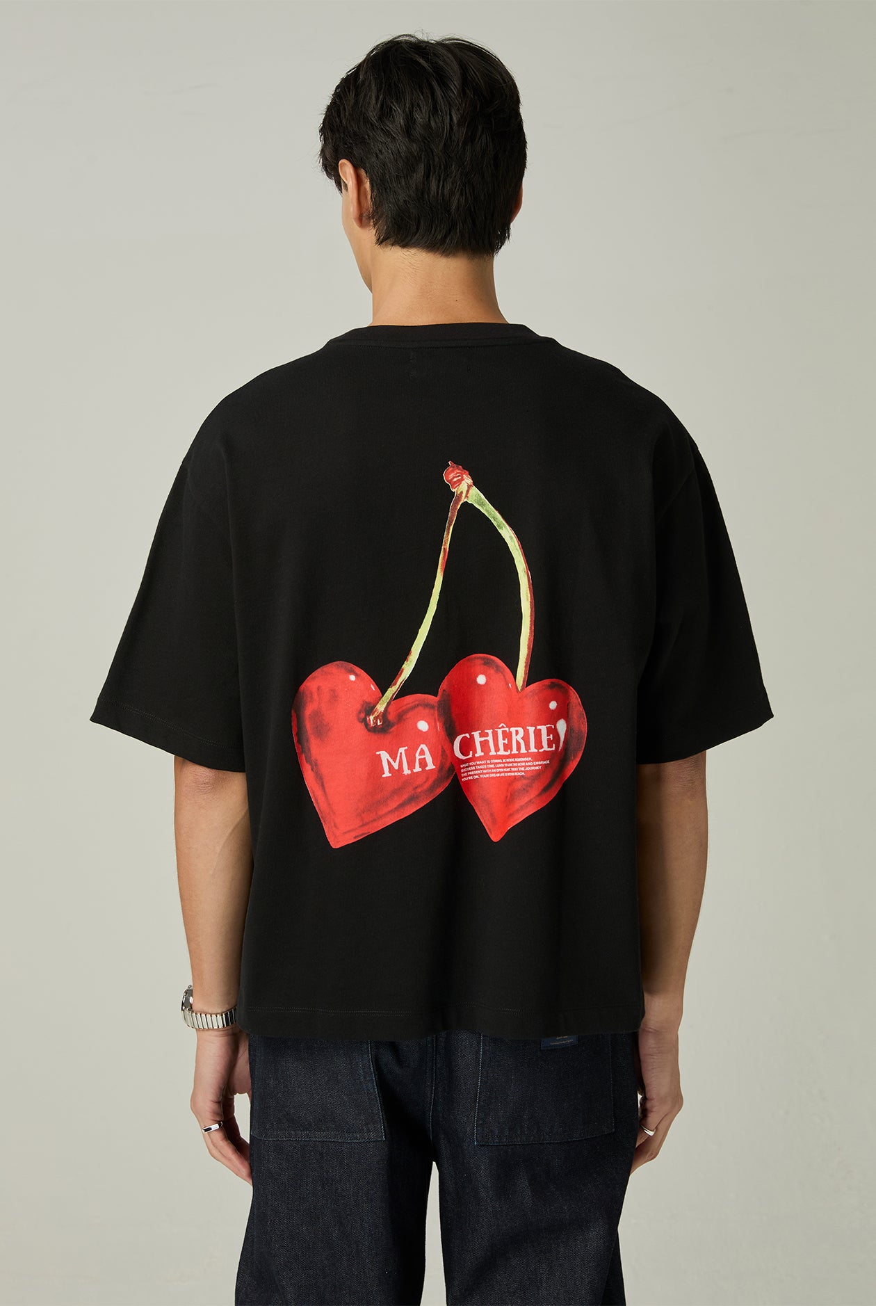 CHERRIES HEART LOGO GRAPHIC TEE
