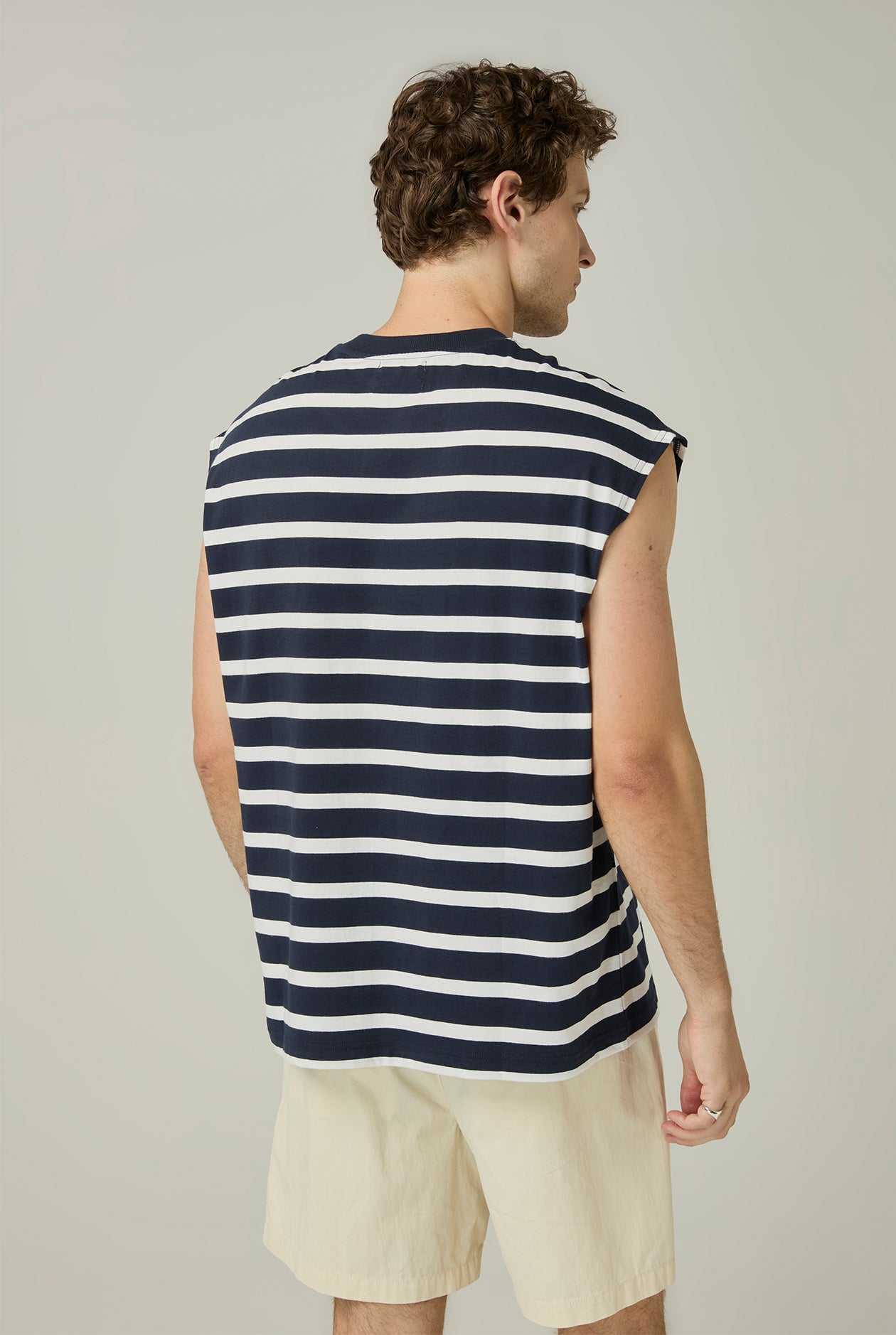 SLEEVELESS ROPE STRIPED TANK