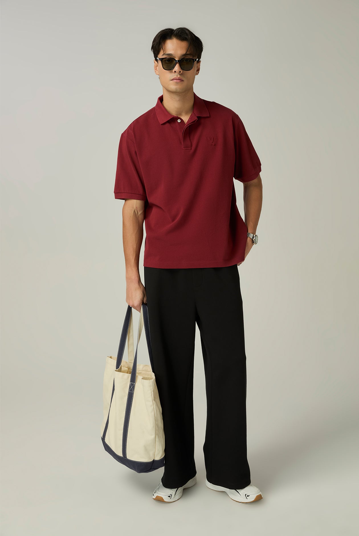 EMBOSSED LOGO RELAXED FIT POLO SHIRT - CC Double O Official Store