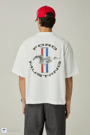 FORD MUSTANG LOGO GRAPHIC BOXY FIT TEE