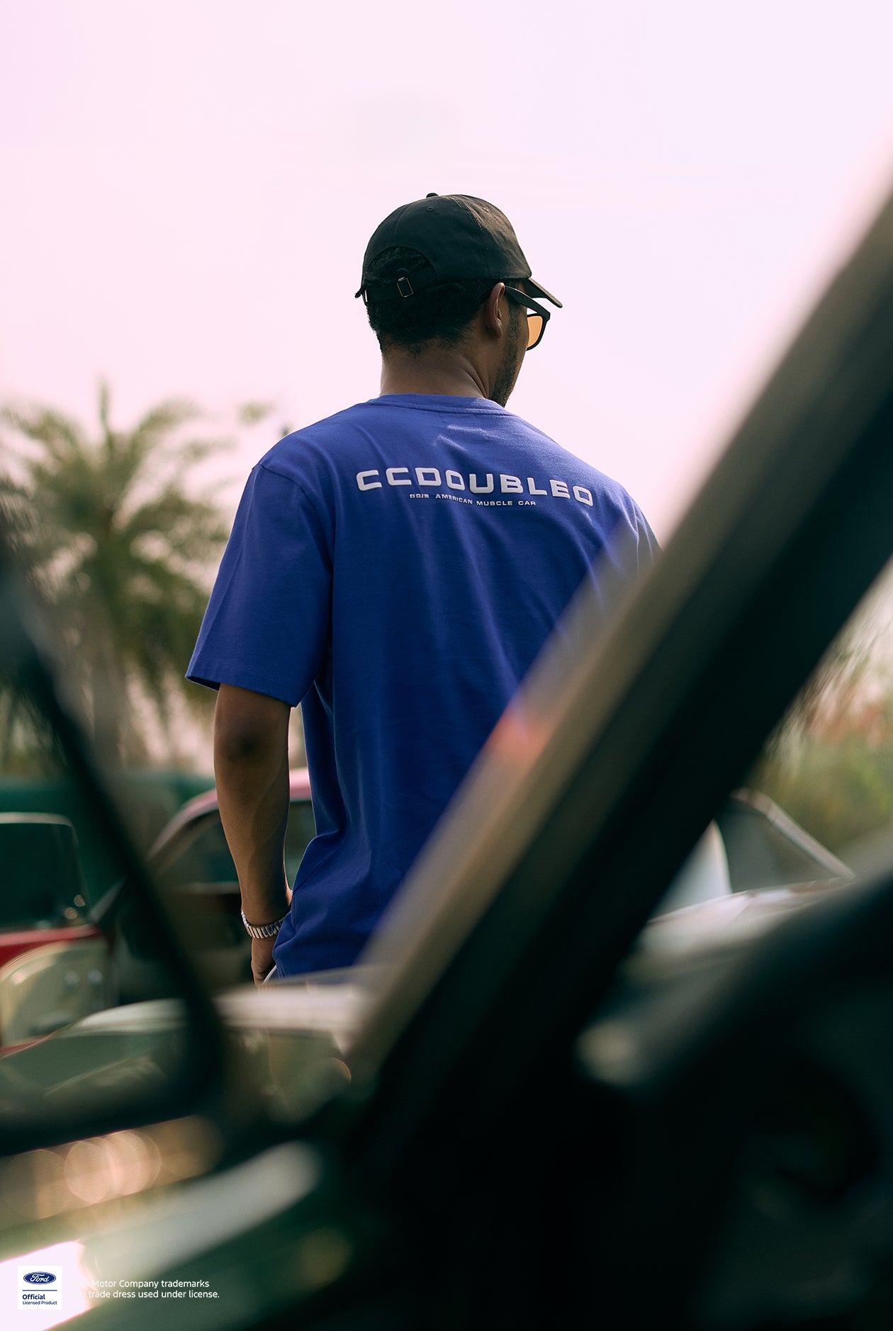 FORD MUSTANG LOGO EMBROIDERED TEE