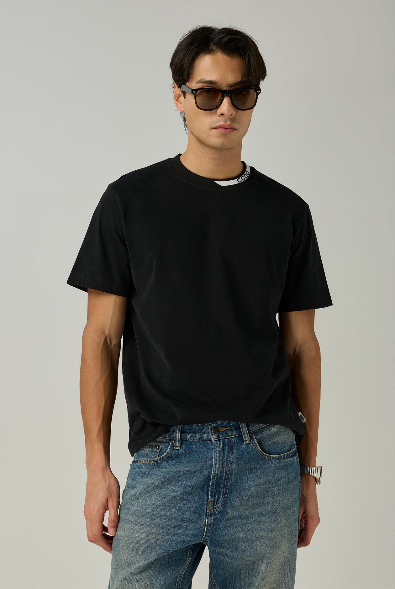 CC DOUBLE O NAME LOGO ROUND NECK TEE