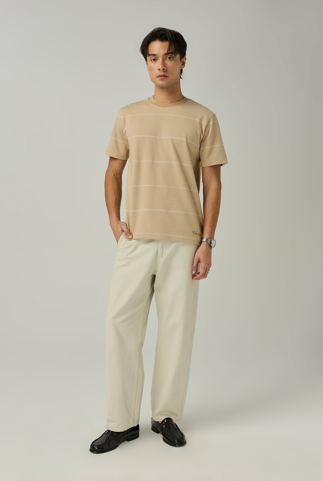 TEXTURED STRIPE TEE