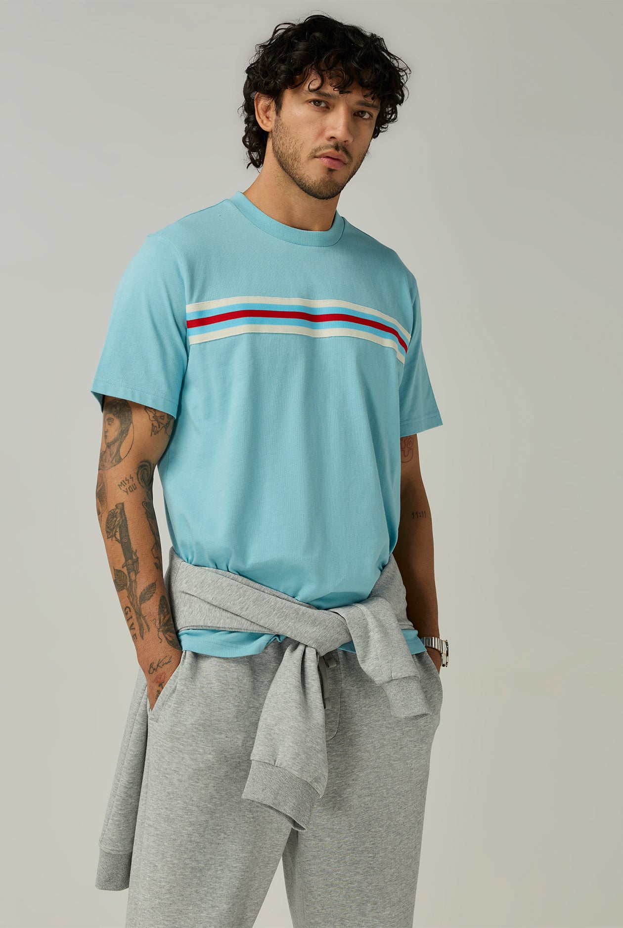 RELAXED-FIT STRIPE JERSEY TEE