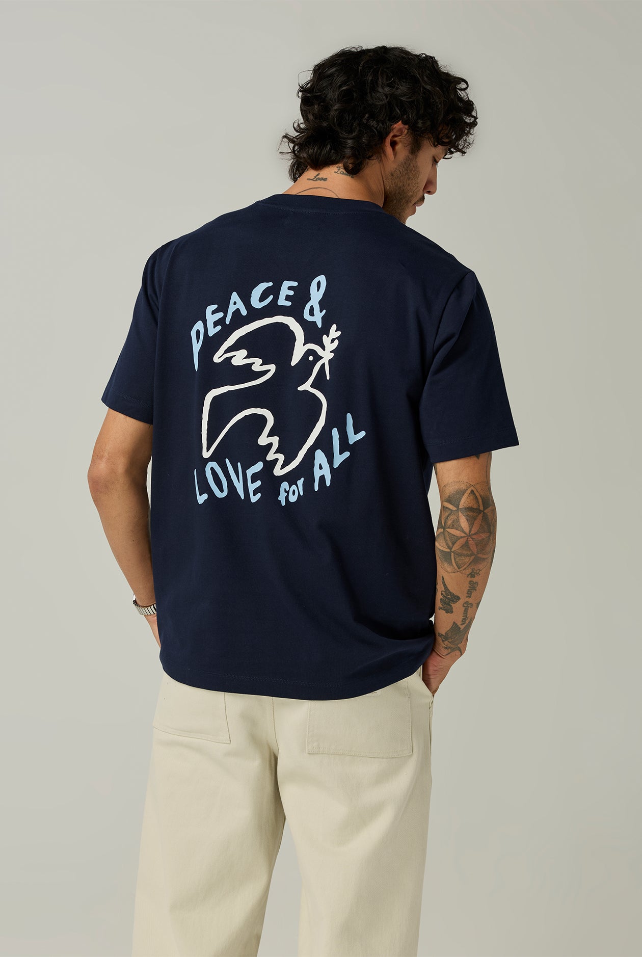 PEACE & LOVE FOR ALL BOXY TEE