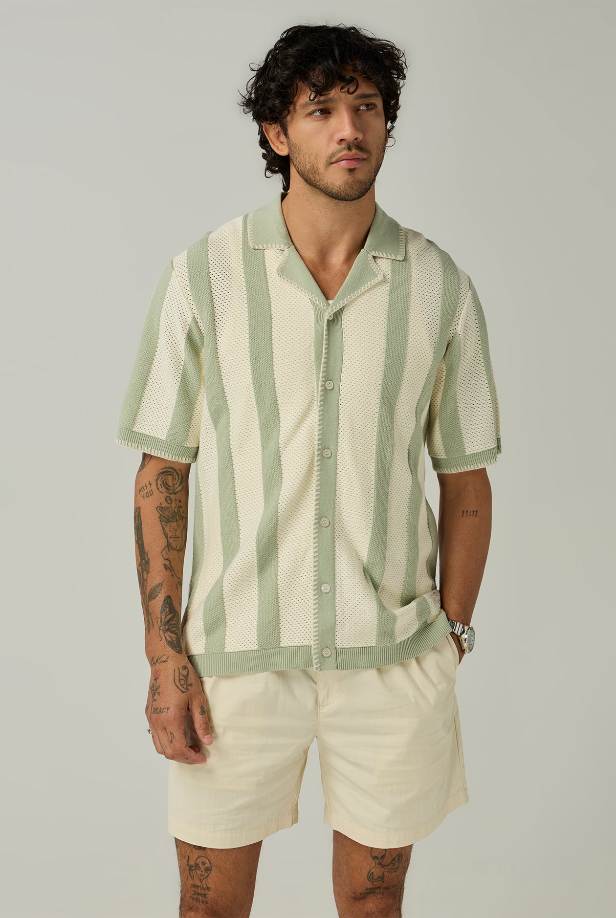 STRIPED KNIT SHIRT