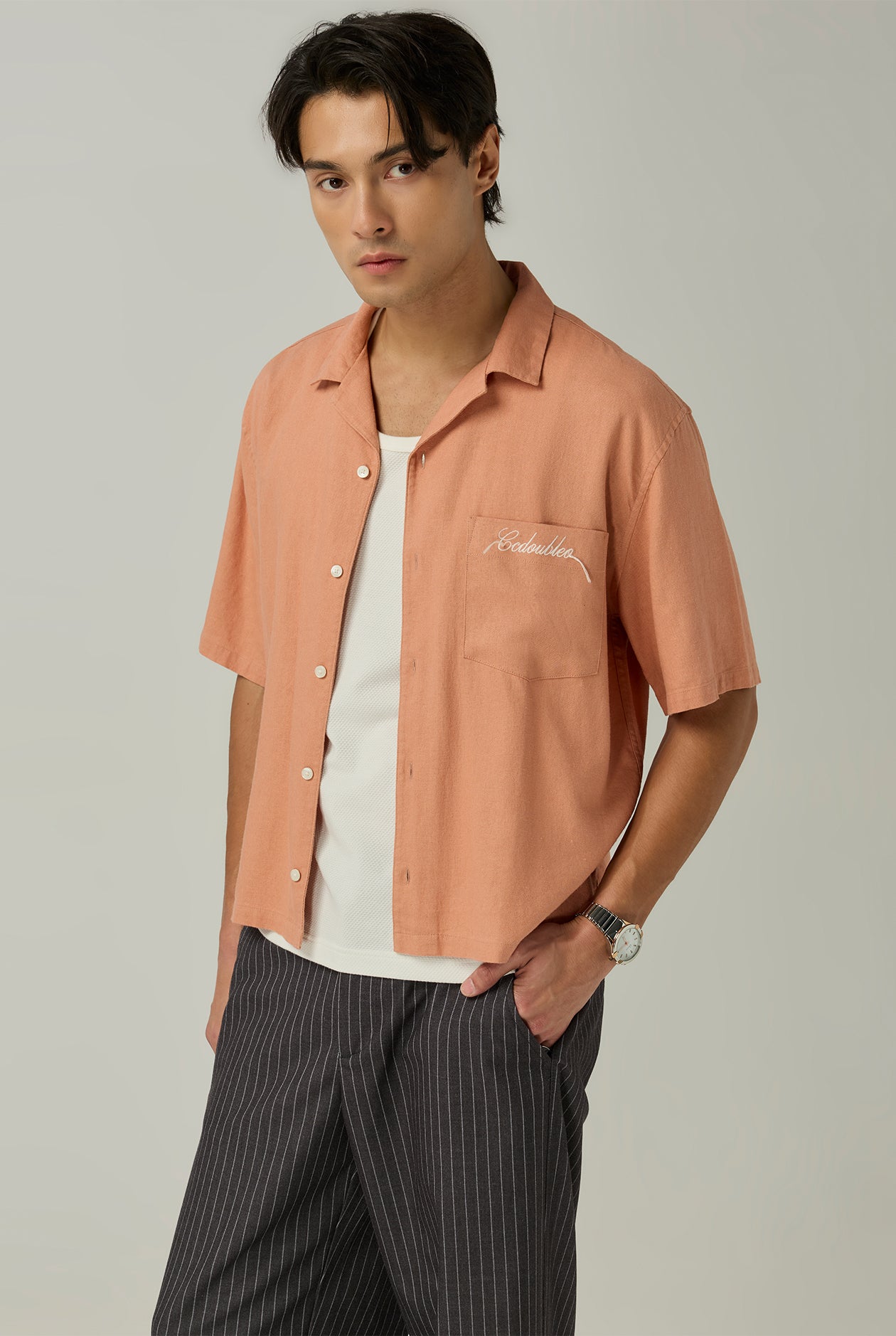 CROPPED RESORT SHIRT