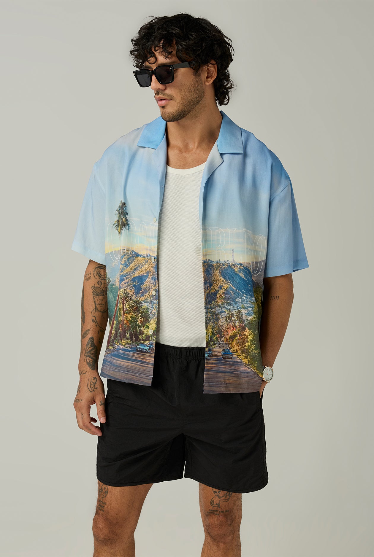 LANDSCAPE PRINTED  HAWAII SHIRT