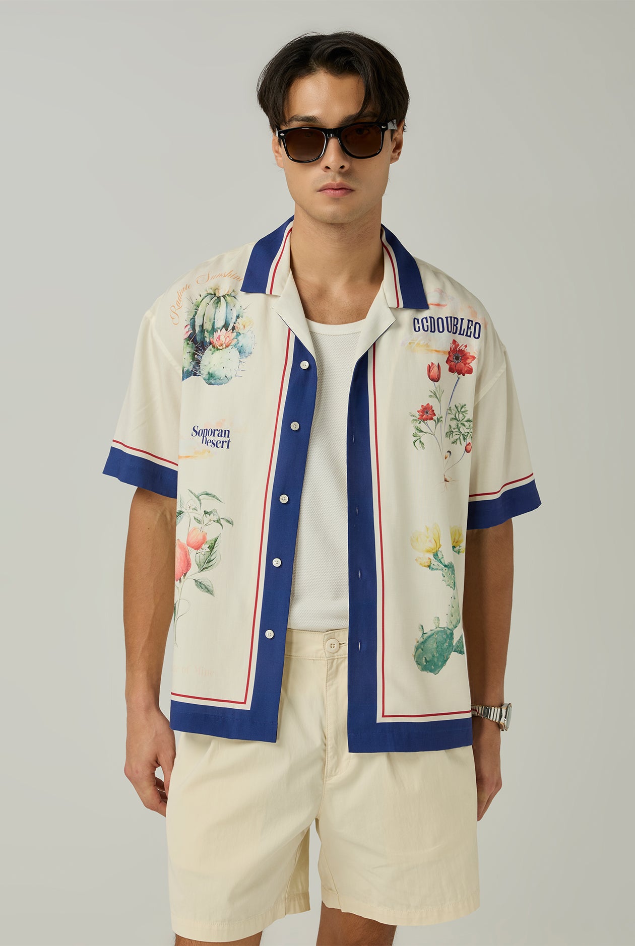 CACTUS GRAPHIC PRINTED HAWAII SHIRT