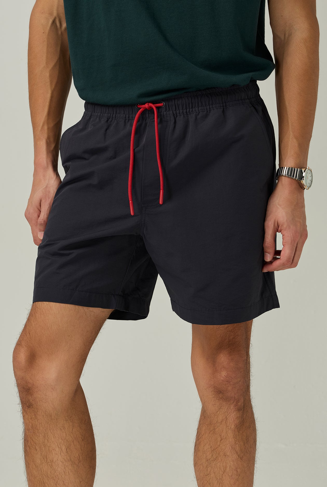 DRAWSTRING SWIM TRUNKS