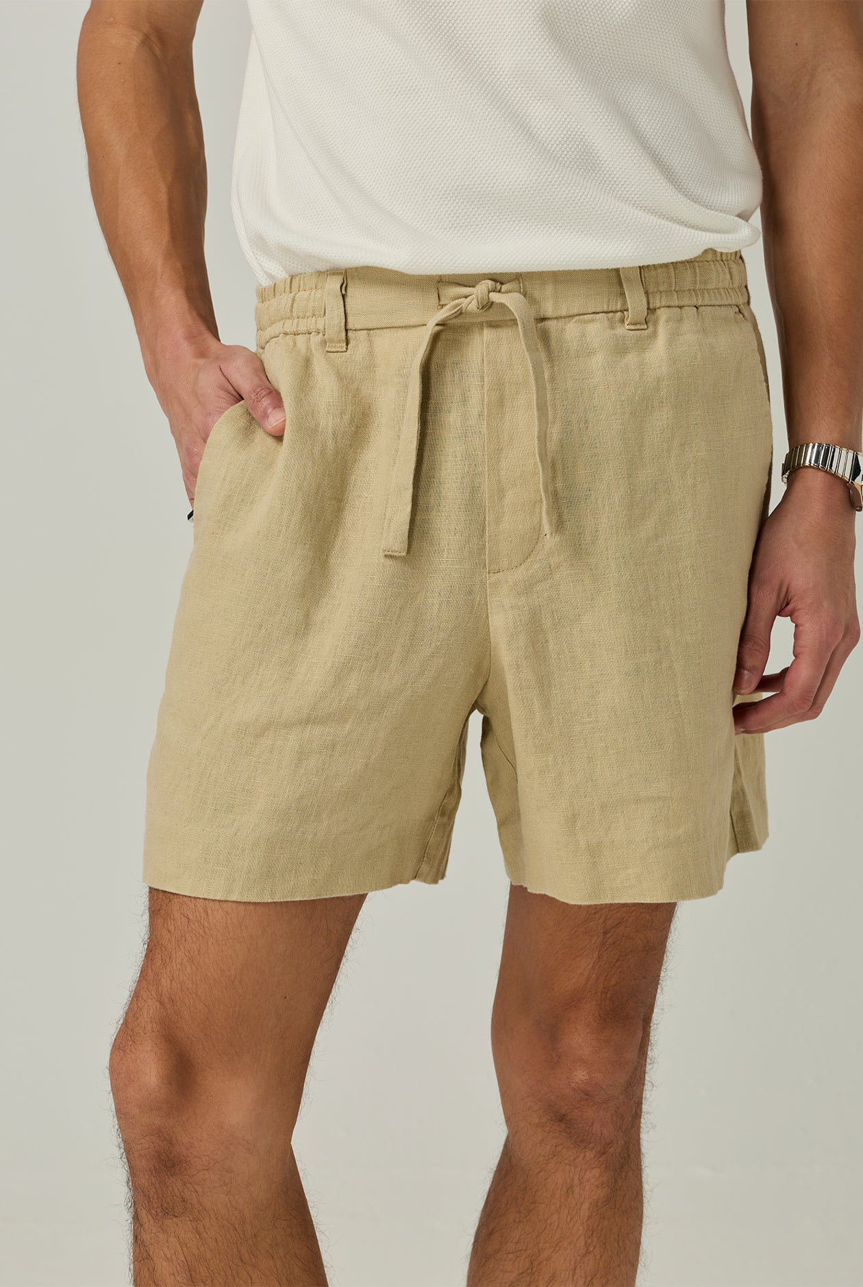 DRAWSTRING SHORTS WITH LOGO ON TONE