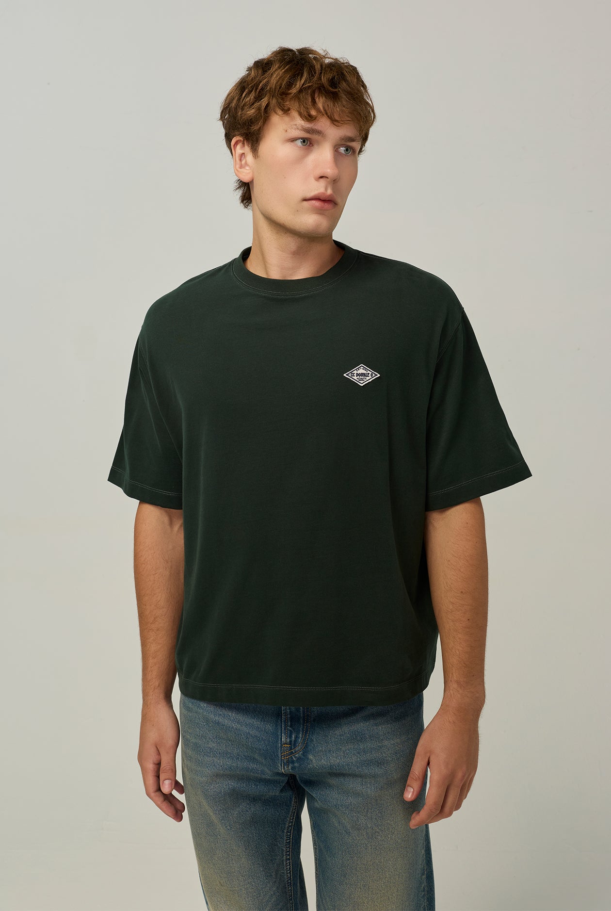 BOXY FIT LOGO EMBROIDERY TEE