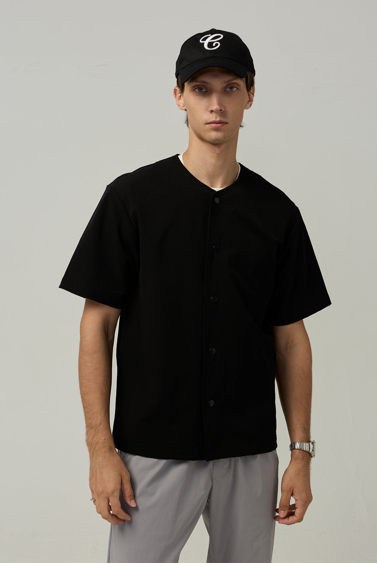RELAXED FIT BASEBALL SHIRT